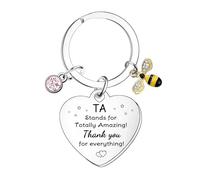 YpbbyKit Teacher Assistant Gifts for Women Thank You Teacher Gifts End of Year Teachers Gift TA Stands for Totally Amazing Thank You for Everything Keyring