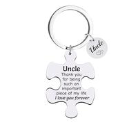 YpbbyKit Uncle Keyring Uncle Gifts Thank You for Being Such an Important Piece of My Life Keyring Gifts for Father's Day Uncle Birthday