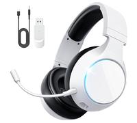 YPBDAN TA5000 2.4GHz/Bluetooth 5.3 Wireless Gaming Headset for PC, PS5, PS4 - Over-Ear Headphones with ENC Mic, 60H Playtime, 3.5mm Wired Mode, Compatible with Switch, Mac, Mobile & Controller