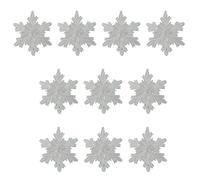 YPBEW 10pcs / set Glitter Snowflake Christmas Tree Snowflakes Hanging Decorations Snowflakes Window Decor Navidad Crystal Ornaments for Glitter Pendant Decorations Ornaments Set Outdoor