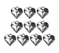 YPBEW 10Pcs Stylish Heart Shaped Pendant Sweet Cool Peach with Hole Jewelry Making Bead Bracelets Pendant Craft Girl Charm with Hole Jewelry