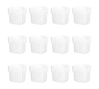 YPBEW 12PCS Clear Mounted Fishtanks Planter Cup Plant Holder for Water Grass and Green Landscape Aquarium Planting Accessory Fishtanks Plant Basket