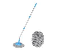 YPBEW 15 Degree Curved Brush Mop Car Wash Detailing Mop with Long Handle Auto Accessory Microfiber
