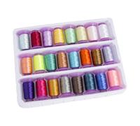YPBEW 24 Color Polyester Sewing Thread Embroidery 300yds Each for Sewing Machine Hand Stitching Needlework Project Polyester