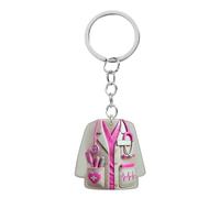 YPBEW 2D Flat Nurse Costume Design Acrylic Rings Pendant Automotive Interior Accessory Gift Car Interior Hanging Ornament Uniform Elegant Car Deck