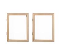 YPBEW 2Pcs Double Layer Wooden Paper Mold with Net Screen Crafting Wood Frame for Recycled Stationery Making Craft Wooden Paper Making Mold Frame