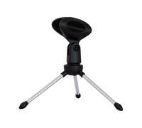 YPBEW 360 Degree Rotatable Desktop Microphones Stand with Phone Mount Adjustable Height for Live Streaming Phone Holder