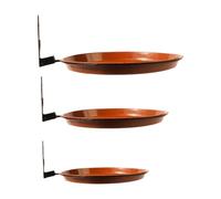 YPBEW 3PCS Garden Bird Feeder Feeding Tray and Mounted Nonrust Base for Attracting Various Wild Species Observation Tool Garden Feeder with Tray