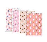 YPBEW 4 Sheets Clay Flower Transfer Paper Pottery Paper Water Soluble Transfer Sheets for Earring Jewelry Making Flower Printing Sticker
