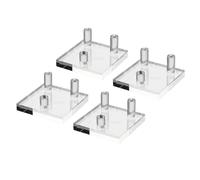 YPBEW 4pcs Transparents Acrylic Easels Stands for Displaying Fossils Corals Agates and Rock Minerals Small Collectibles Holder Clear Easels Holder