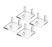 YPBEW 4pcs Transparents Acrylic Easels Stands for Displaying Fossils Corals Agates and Rock Minerals Small Collectibles Holder Clear Easels Holder