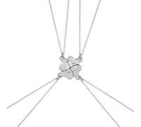 YPBEW 4x Four Necklace Heart Pendant Forever Love Lucky Jewelry Stitching Choker Chain Pendant for Women