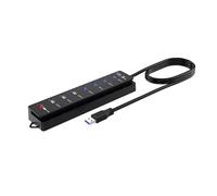 YPBEW 8 Port USB3.0 2.0 Hubs Multi USB Hubs with Individual Switches Light Multiple Adapter Extender Switches