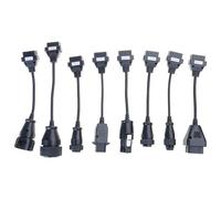 YPBEW 8Pcs Professional Truck Diagnostic Cable Adapter Converter ABS Construction for Commercial Vehicle Computer Interfaces Heavy Duty ABS Diagnostic Cable