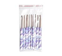 YPBEW 9 / 11Pcs Ergonomic Grip Crochet Hook Ergonomic Handle Hook Needle for Beginner Adult 2.0mm-6 or 28 Aluminum Needle