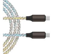 YPBEW Aluminum Alloy USB C to Cable 66W Rapid Charging LED Breathing Light Bend Resistance for Smartphones to Cable