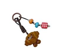YPBEW And Practical Chocolate Pretzel Bread Bag Ornament Fashion Phone Charm for Trendy Youth and Lover of Creative Items Fashionable Bagel Keychain