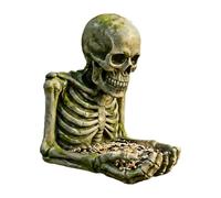 YPBEW Artistic Resin Bird Feeder in Bold Skeleton Shape Elevates Your Outdoor Space Gracefully Garden Bird Feeder