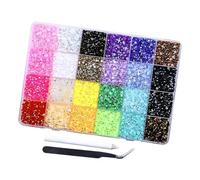 YPBEW Assorted Crystal Gemstones Jewelry Accessories for Nails Art Decorations and Fashion Making in 24 Vibrant Colors Accessories