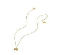 YPBEW Beautiful Metal Bowknot Pendant Necklace Stylish Chain Adjustable Beaded Suitable for Parties Trendy Women Jewelry