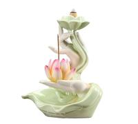 YPBEW Ceramic Incenses Holder Flower Waterfall Backflow Incenses Burners Create Serenes and Peaceful Space Craftworks Figurine Decorative Item