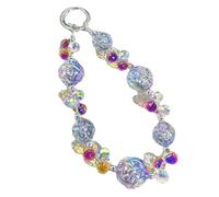 YPBEW Chain Lovely & Functional Bag Charm Sparkling Beads Phone Necklaces Fashionable Wrist Strap Gift Auto Decors