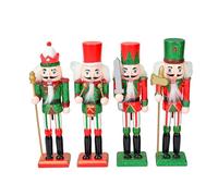 YPBEW Christmas Nutcrackers Ornaments Wooden Soldier Decorations for Christmas Tree Figures Puppet Gift Wooden Ornaments