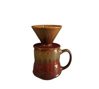 YPBEW Classical Ceramic V 60 Coffee Brewer 460ml with Great Flows Rate Home Brewing Set for Enhancing Flavor and Taste Ceramic Brewing Set