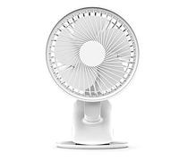 YPBEW Clip on Fan USB Rechargeable 360° Rotation Desktop Electric Personal Laptop with LED Warm Lamp 2000mAh with LED Warm Lamp