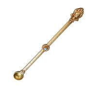 YPBEW Colorful Brass Buddhas Spoon for Sacred Offerings Decoration Serving Spoon Fine Craftsmanship for Religious Use and Home Exotic Culture