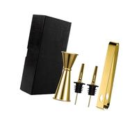 YPBEW Complete Nonrust Steel Cocktails Tool Set Ice Tongs 500ml Measuring Cup and Drip Proof Spouts for Home or Professional Use Home Pubs Tool with Ice Tongs