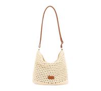YPBEW Contemporary Woven Handbag Cotton Construction Crossbody Bag Shoulder Purse Spacious Interior for Essential and More Cotton Shoulder Bag Women