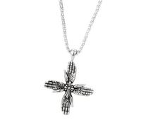 YPBEW Crosses Pendant Necklace Trendy Neck Jewelry Chain Accessory Stainless Steel Texture Suitable for Fashion Women Present Stainless Steel Crosses Necklace