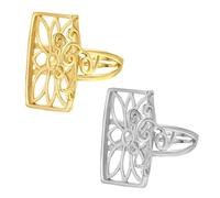YPBEW Customizable Brass Earring Bases Portable for Unique Studs Creation Home Accessory Decoration Daily Use Set of 2 Sturdy Cup Base