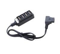 YPBEW D-Tap Male Plug to Point Four Female Distributor Battery Conversion Cable D-Tap Male to 4 Port Female Adapter Portable Power Cable