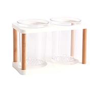 YPBEW Drain Storage Holder Made by Acrylic Stable Not Easy to Break Strong Load Bearing Double Large Capacity Drain Storage Rack Green Transparent