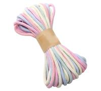 YPBEW Environmental Aware Cottonwork Rope Soft Launderable Thread for Fashion Sewing Assemblies and Educational Classroom Tasks Segmented Color Cotton Rope