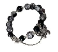YPBEW Exquisite Alloy Accessory Distinctive Beaded Charm with Butterfly Embellishments for Trendsetters Mysterious Charm