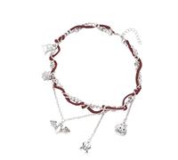 YPBEW Halloween Adjustable Alloy Necklace Set with Bat Spiders Specter Pumpkin Charms for Women Party Women ' s Halloween Accessories