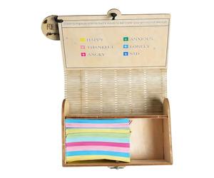 YPBEW Handcrafted Wooden Note Holder Storage for Notes Cards and Blessings Inspirational Scriptures Prayer Card Organiser Desk Box