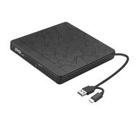 YPBEW Highly Speed External Disc Drive Rewriter with Embedde USB Cable and MultiInterface for Computers Desktop Portable Disc Burners with Card Slots