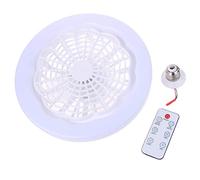 YPBEW Intelligent Ceiling Fan Light Electric Cooler with, E27 Lamp with Remote Control for Nursery Night Markets LED Modern Ceiling Dimmable Timer for Kitchen Study