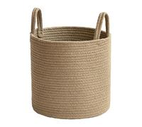 YPBEW Large Capacity Toy and Blanket Storage Basket Handwoven Cotton Rope Storage Container and for Organizing Blankets Natural Fiber