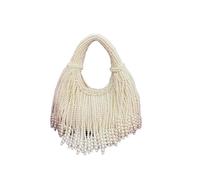 YPBEW Lightweight Handbag Practical PVC Pearls Beaded Evening Purse with Elegant Design for Women Everyday Use and Banquets Pearls Dinner Bag