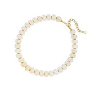 YPBEW Multicolored Acrylic Bead Necklace Modern Jewelry Essential Casual Neckchain for Wardrobe Styling Gift Necklace