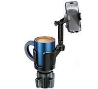 YPBEW Multifunctional Car Drink Holder and Phone Stand with Expandable Base, Fit 4 to 7inch Devices Features Anti Slip Design Vehicle Cup Phone Dock