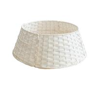 YPBEW Natural Rattan Base Cover for Christmas Tree Safe Component Pet Friendly Holiday Setups Handwoven Collar Rattan Christmas Tree Skirt