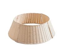 YPBEW Natural Rattan Base Cover for Christmas Tree Safe Component Pet Friendly Holiday Setups Handwoven Collar Rattan Christmas Tree Skirt