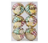 YPBEW Not Easy to Age 6 Pcs Shatterproof Christmas Ball Ornaments for Christmas Tree Multicolor Decorative Balls Tree Balls Outdoor