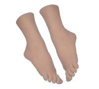 YPBEW Practical 3D Printed Foot Mannequin for Visual Merchandising Art Reference Natural Bone Texture Sturdy Bottom Designs TPE Artificial Foot for Art Reference